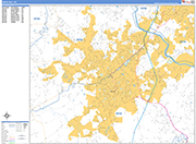 Rock Hill  Wall Map Basic Style